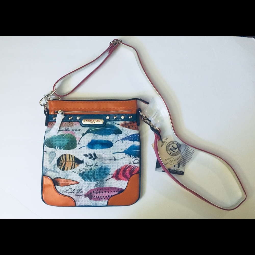 NICOLE LEE Feather Crossbody NWT
